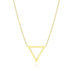 14k Yellow Gold Delta Symbol Chain Necklace - necklaces