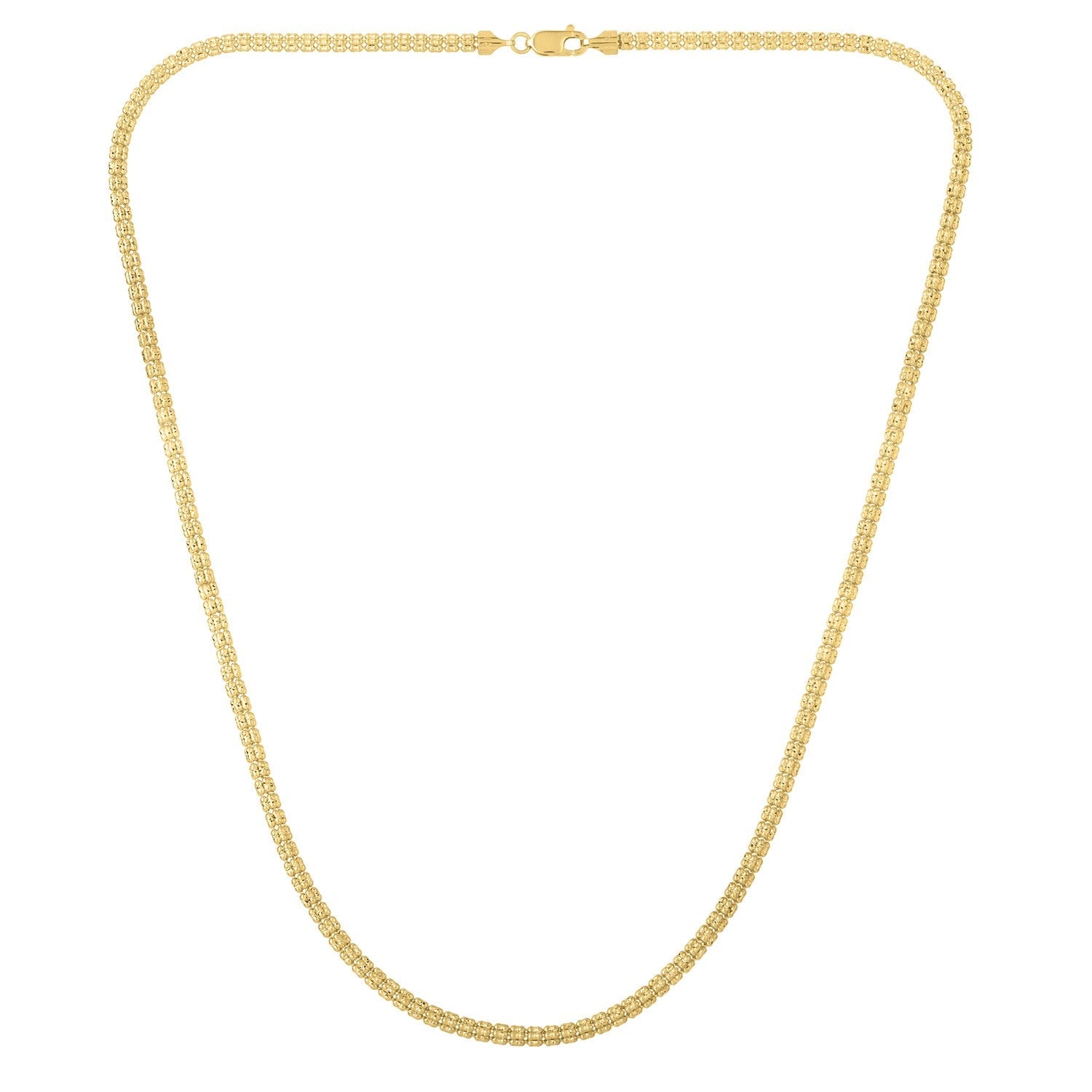 Ice Barrel Chain in 14k Yellow Gold (3.10 mm) by Bids.com