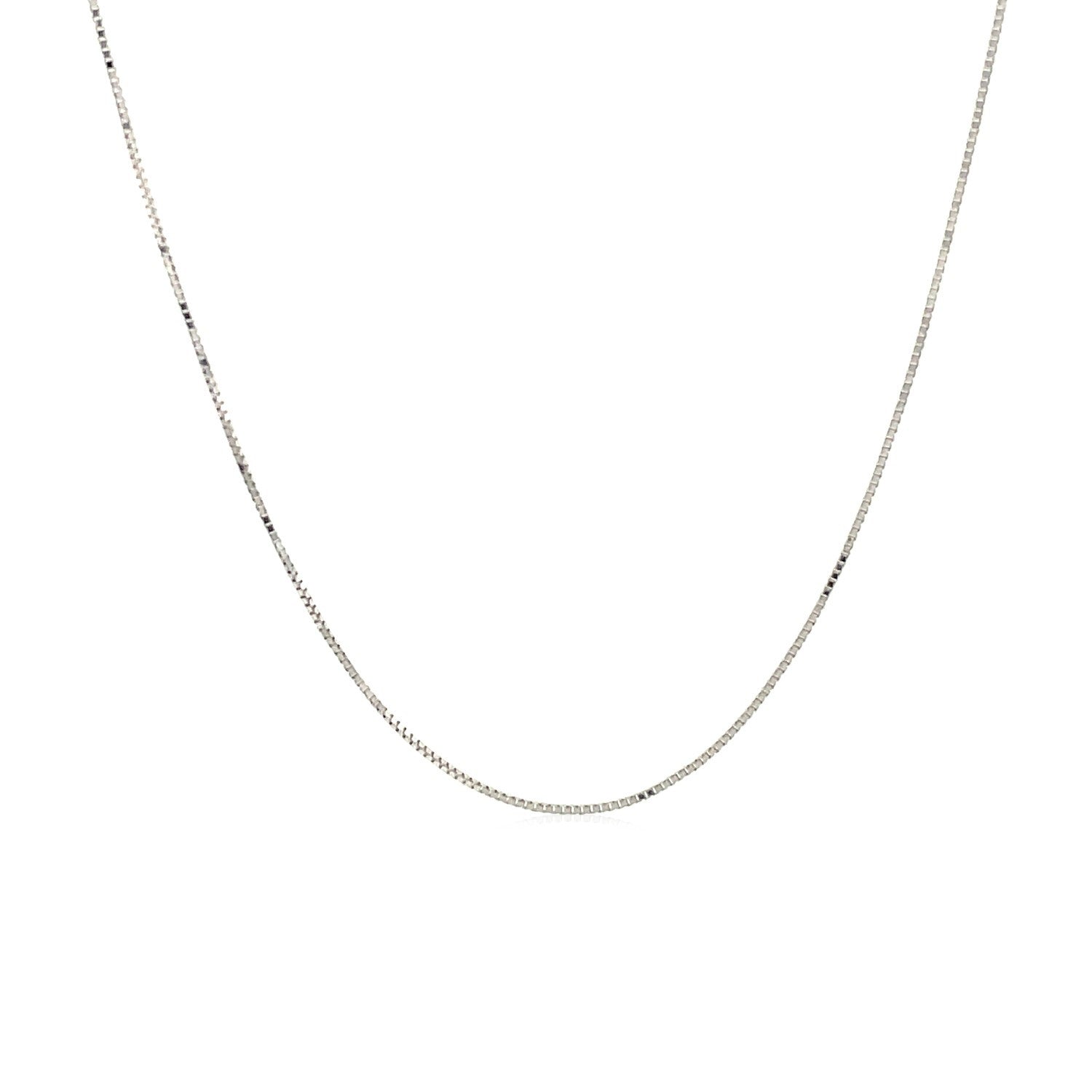 10k White Gold Classic Box Chain (0.45 mm) by Bids.com