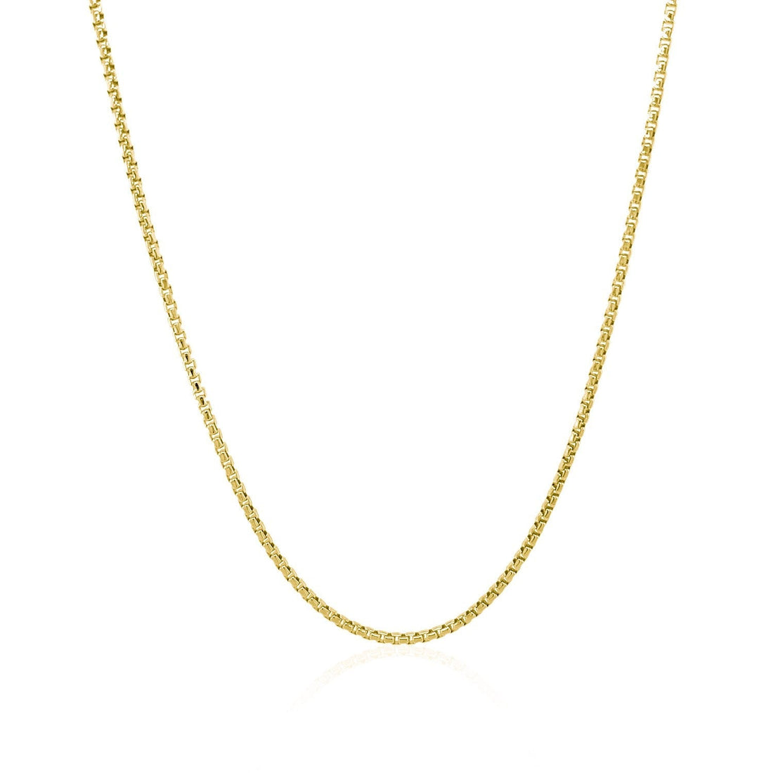 14k Yellow Gold Round Box Chain (1.3 mm) 