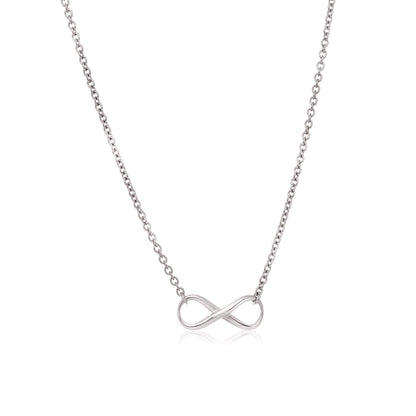 Sterling Silver Infinity Symbol Necklace by Bids.com