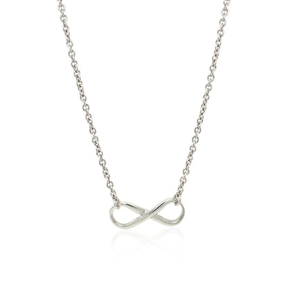 Sterling Silver Infinity Symbol Necklace by Bids.com