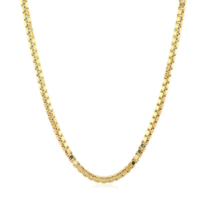 2.0mm 14k Yellow Gold Semi Solid Box Chain by Bids.com