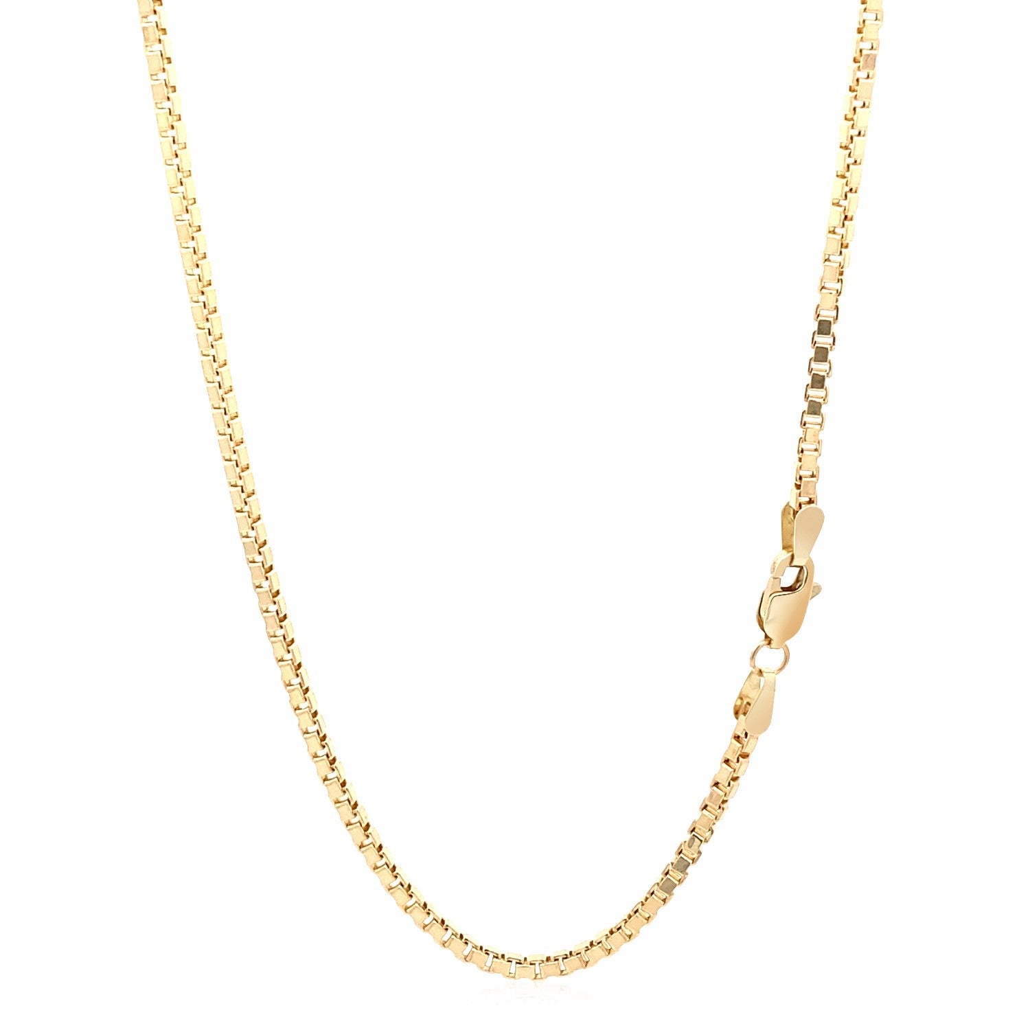 2.0mm 14k Yellow Gold Semi Solid Box Chain by Bids.com