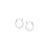 Sterling Silver Rhodium Plated Thin and Small Polished Hoop Earrings (2x10mm) - DestGlow