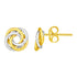 14k Two Tone Gold Love Knot Earrings - accessories