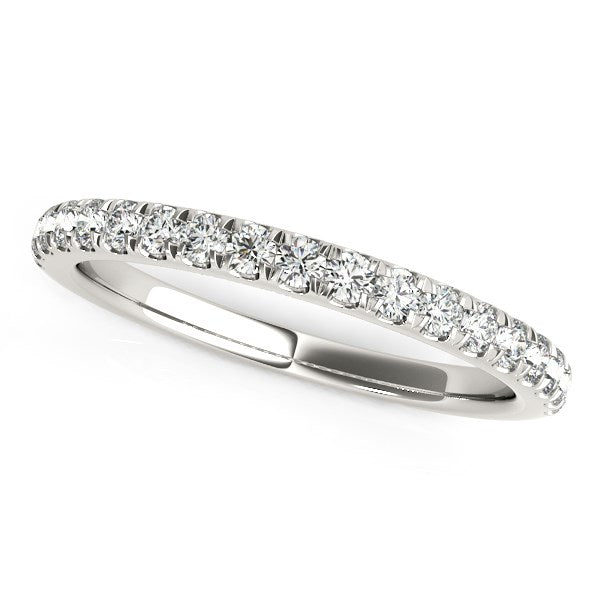 14k White Gold Pave Set Diamond Wedding Ring (1/4 cttw) by Bids.com