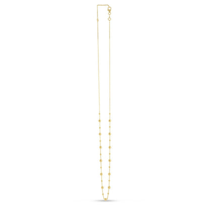 14k Yellow Gold Bead Necklace 