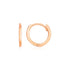 14k Rose Gold Petite Polished Round Hoop Earrings by Avera Group