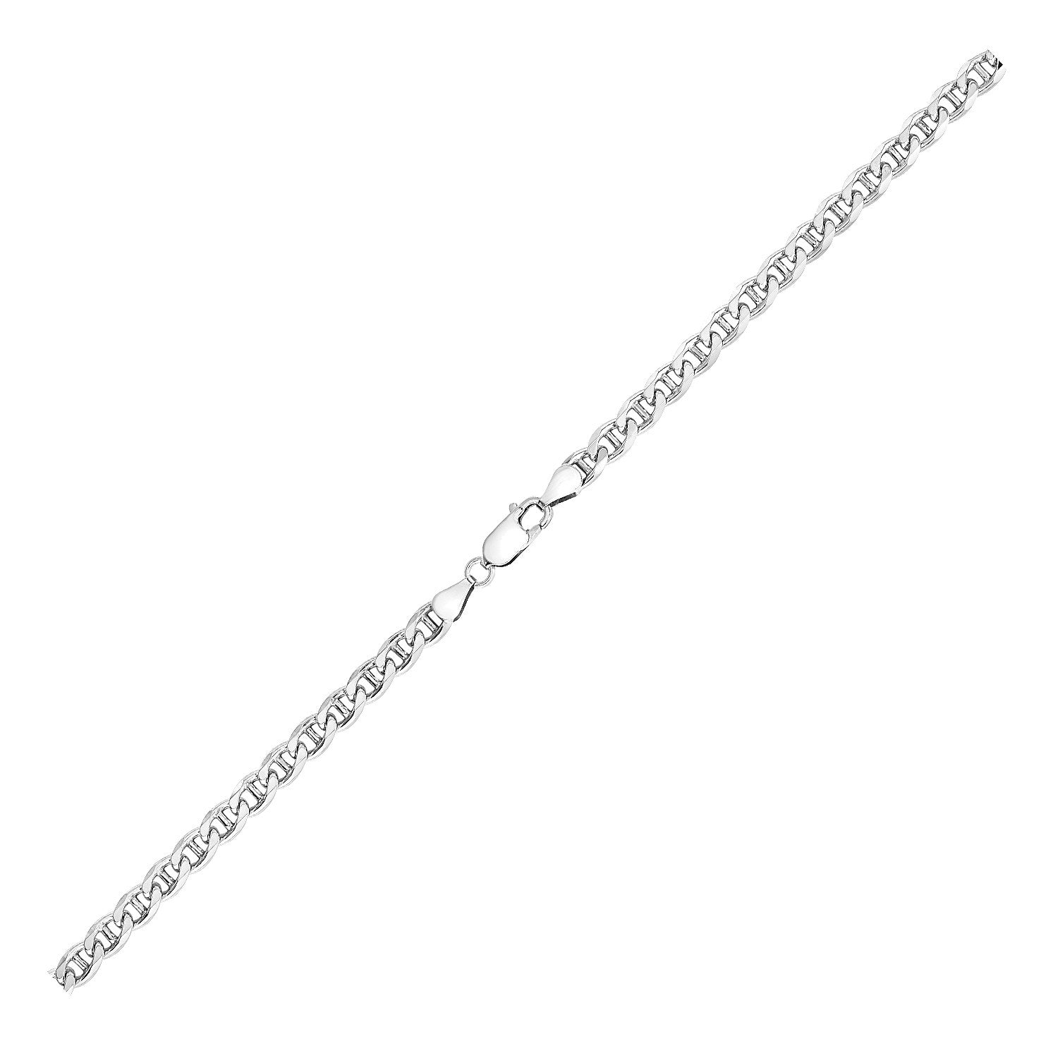 Sterling Silver Rhodium Plated Mariner Chain 5.6mm by Bids.com