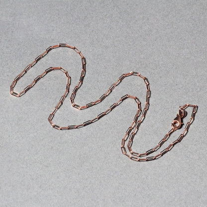14K Rose Gold Fine Paperclip Chain (1.50 mm) - DestGlow