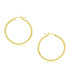 10k Yellow Gold Polished Hoop Earrings (2x30mm) - earrings