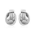Polished Love Knot Earrings with Interlocking Rings in Sterling Silver(15mm)