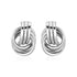 Polished Love Knot Earrings with Interlocking Rings in Sterling Silver(15mm) 