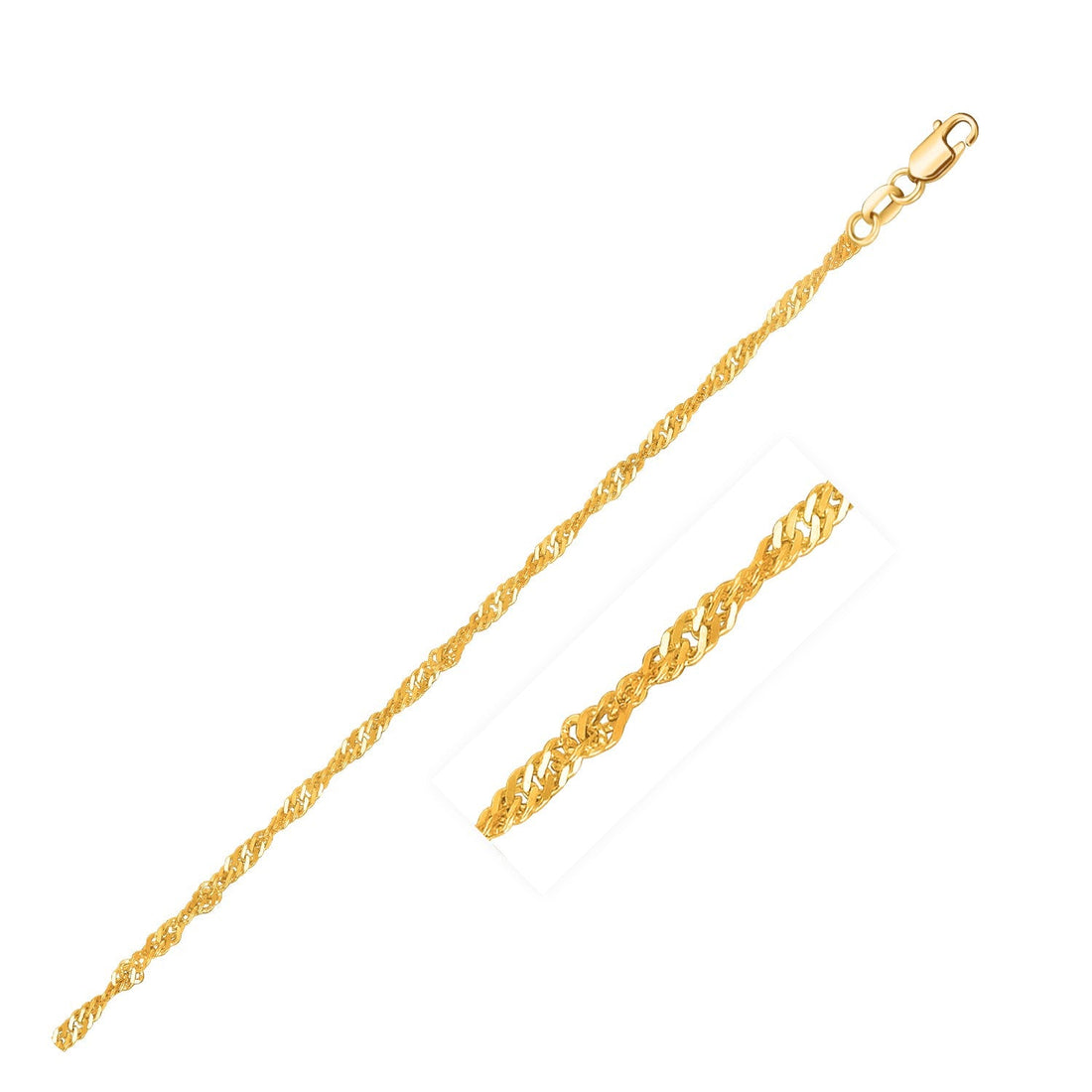 14k Yellow Gold Singapore Chain (1.80 mm) - necklaces