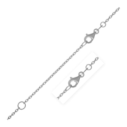 Extendable Cable Chain in 14k White Gold (1.20 mm) - DestGlow