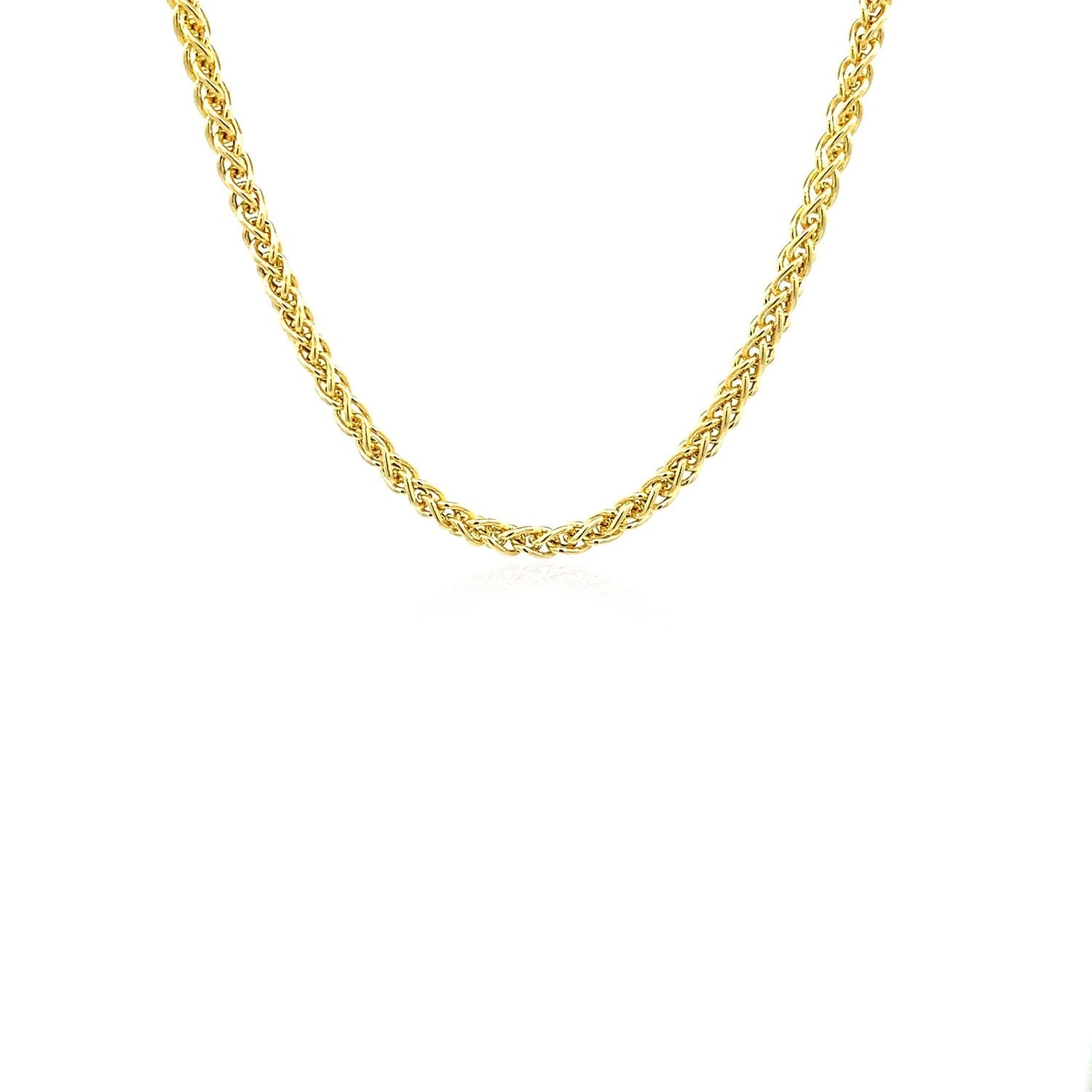 14k Yellow Gold 2.8mm Light Weight Wheat Chain by Bids.com