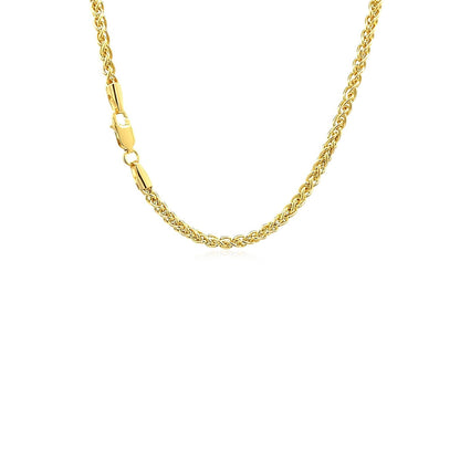 14k Yellow Gold 2.8mm Light Weight Wheat Chain by Bids.com