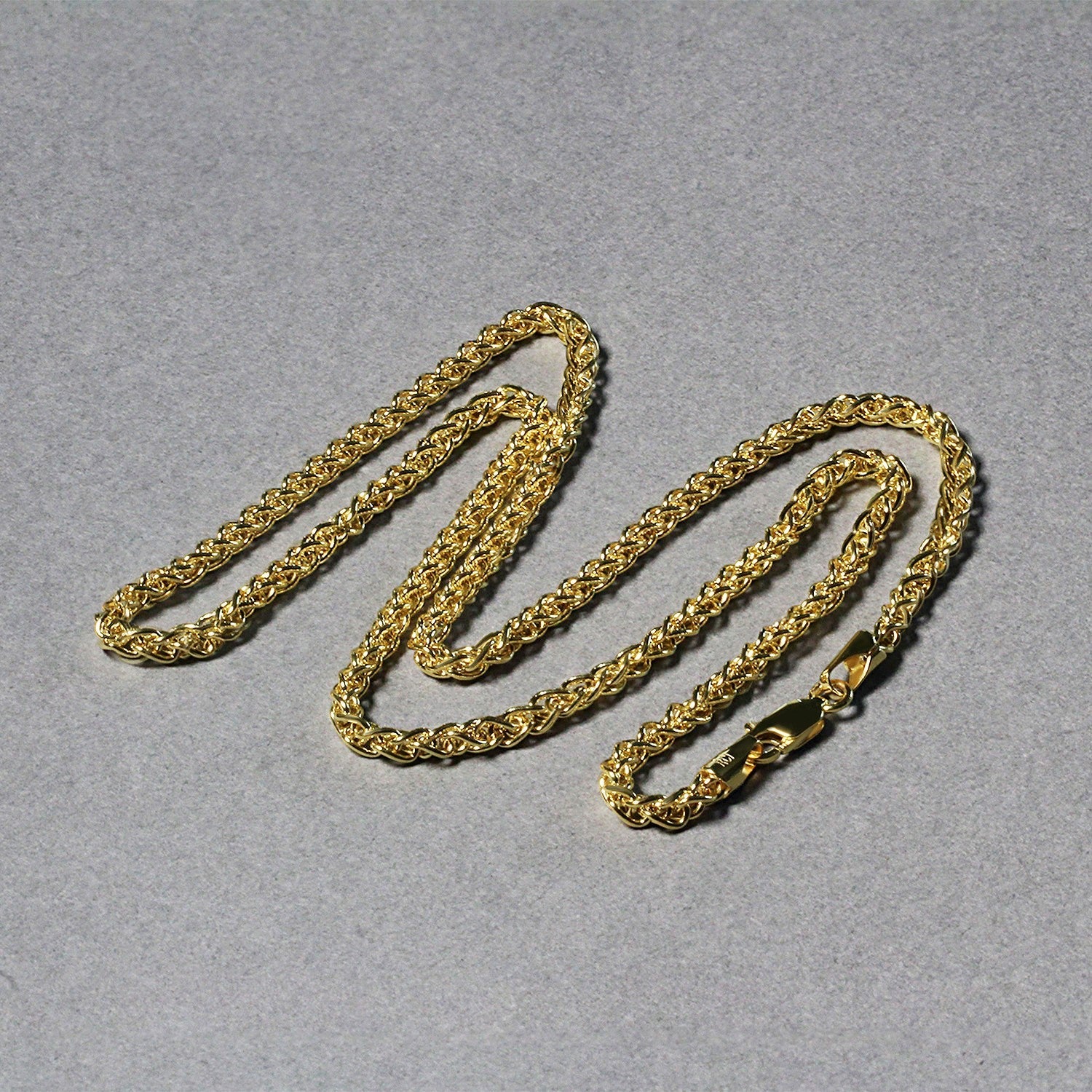 14k Yellow Gold 2.8mm Light Weight Wheat Chain by Bids.com