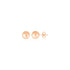 14k Rose Gold Ball Earrings with Faceted Texture(7mm) by Avera Group