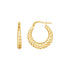 14K Yellow Gold Polished Twisted Cable Graduated Hoops - accessories