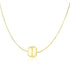 14k Yellow Gold Necklace with Shiny Barrel Bead Charm by Avera Group