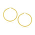 10k Yellow Gold Polished Hoop Earrings (3x30mm) - earrings