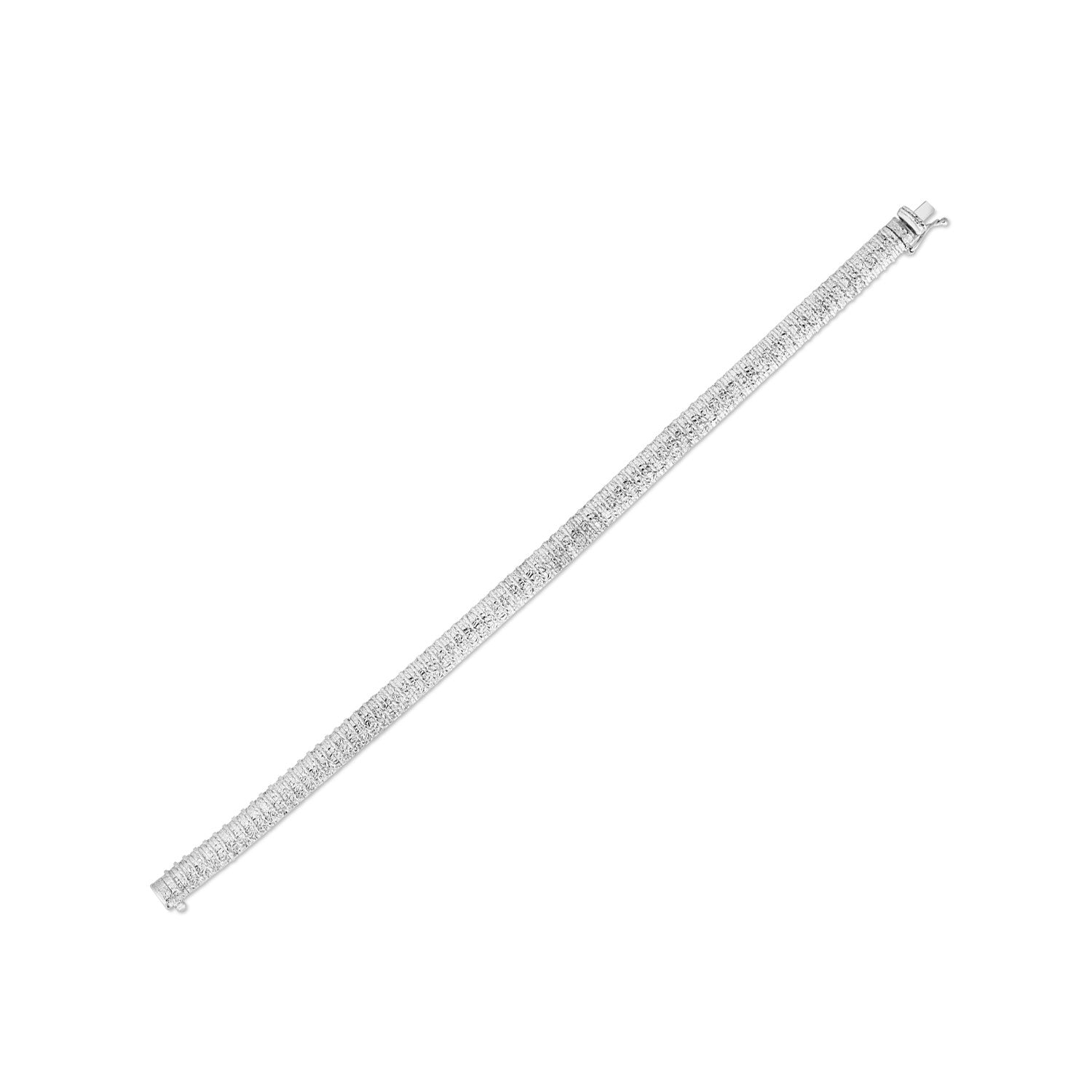 14k White Gold Diamante Flex Bracelet (5.80 mm)  DestGlow