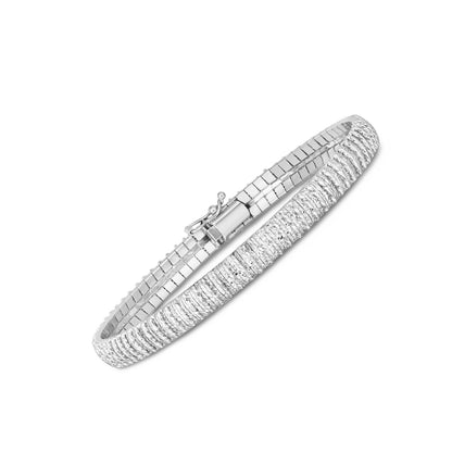 14k White Gold Diamante Flex Bracelet (5.80 mm)  DestGlow