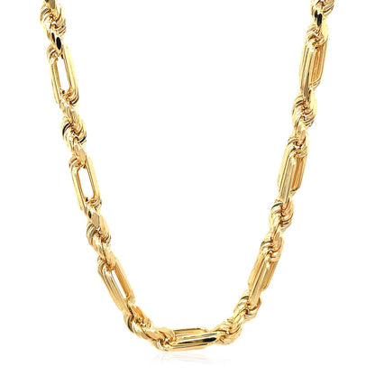 14k Yellow Gold Figaro Chain Necklace by Bids.com