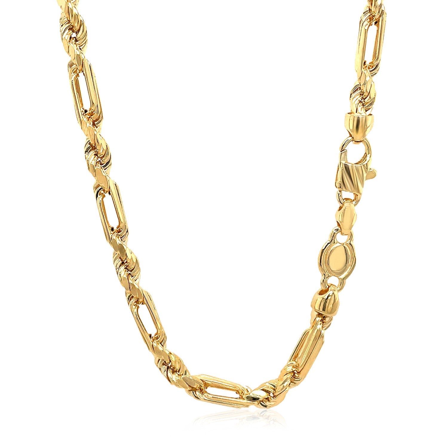 14k Yellow Gold Figaro Chain Necklace by Bids.com