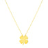 14K Yellow Gold Four Leaf Clover Necklace by Avera Group
