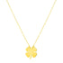 14K Yellow Gold Four Leaf Clover Necklace 