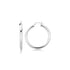 Sterling Silver Thick Rhodium Plated Polished Hoop Style Earrings (4x35mm) - DestGlow