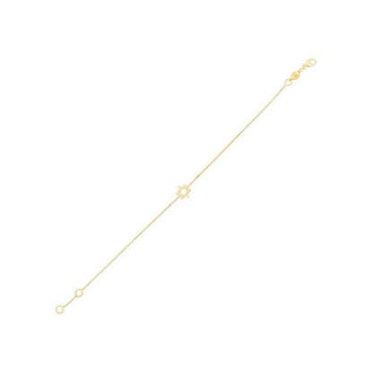 14k Yellow Gold Star of David Bracelet by Bids.com