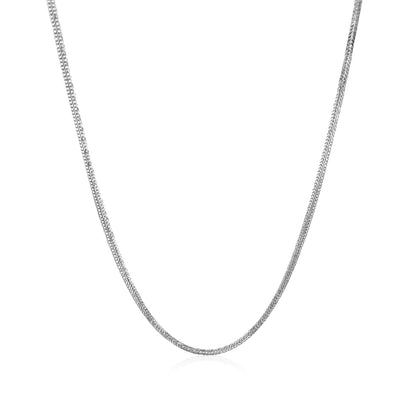 14k White Gold Foxtail 1.0mm Chain by Bids.com