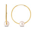 14k Yellow Gold Round Endless Pearl Earring(1x25mm) - earrings