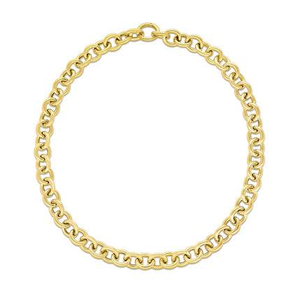 14k Yellow Gold Round Link Chain Necklace by Bids.com