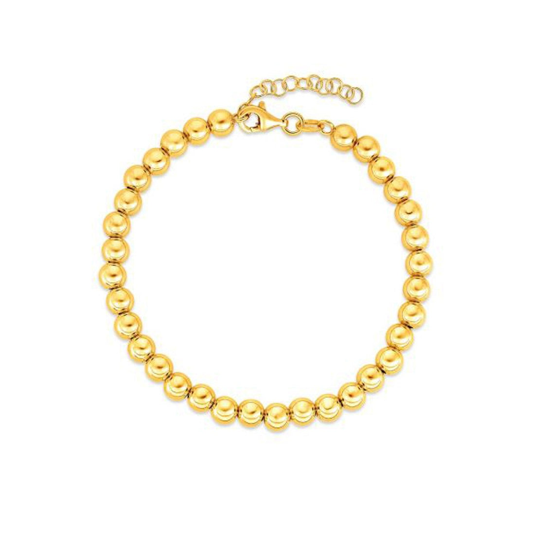 14k Yellow Gold Bead Chain Necklace(5mm) by Bids.com