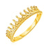 14k Yellow Gold Crown Motif Ring - rings