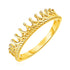 14k Yellow Gold Crown Motif Ring 