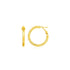 14k Yellow Gold Petite Twisted Round Hoop Earrings by Avera Group