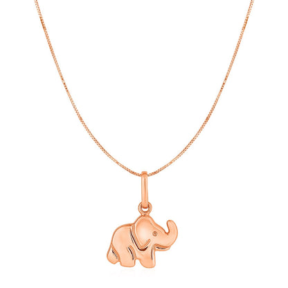 Elephant Pendant in 10k Rose Gold - DestGlow