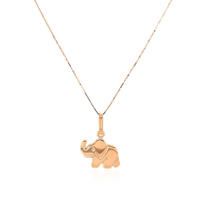 Elephant Pendant in 10k Rose Gold - DestGlow