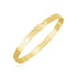 14k Yellow Gold High Polish Keyhole Clasp Bangle (6mm)