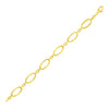14k Yellow Gold Bracelet with Polished Oval Links