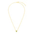 14k Yellow Gold 17 inch Necklace with Round Peridot - necklaces