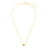 14k Yellow Gold 17 inch Necklace with Round Peridot by Avera Group