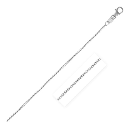 14k White Gold Round Cable Link Chain 1.9mm by Bids.com