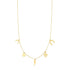 14K Yellow Gold Necklace with Polished Charms - necklaces